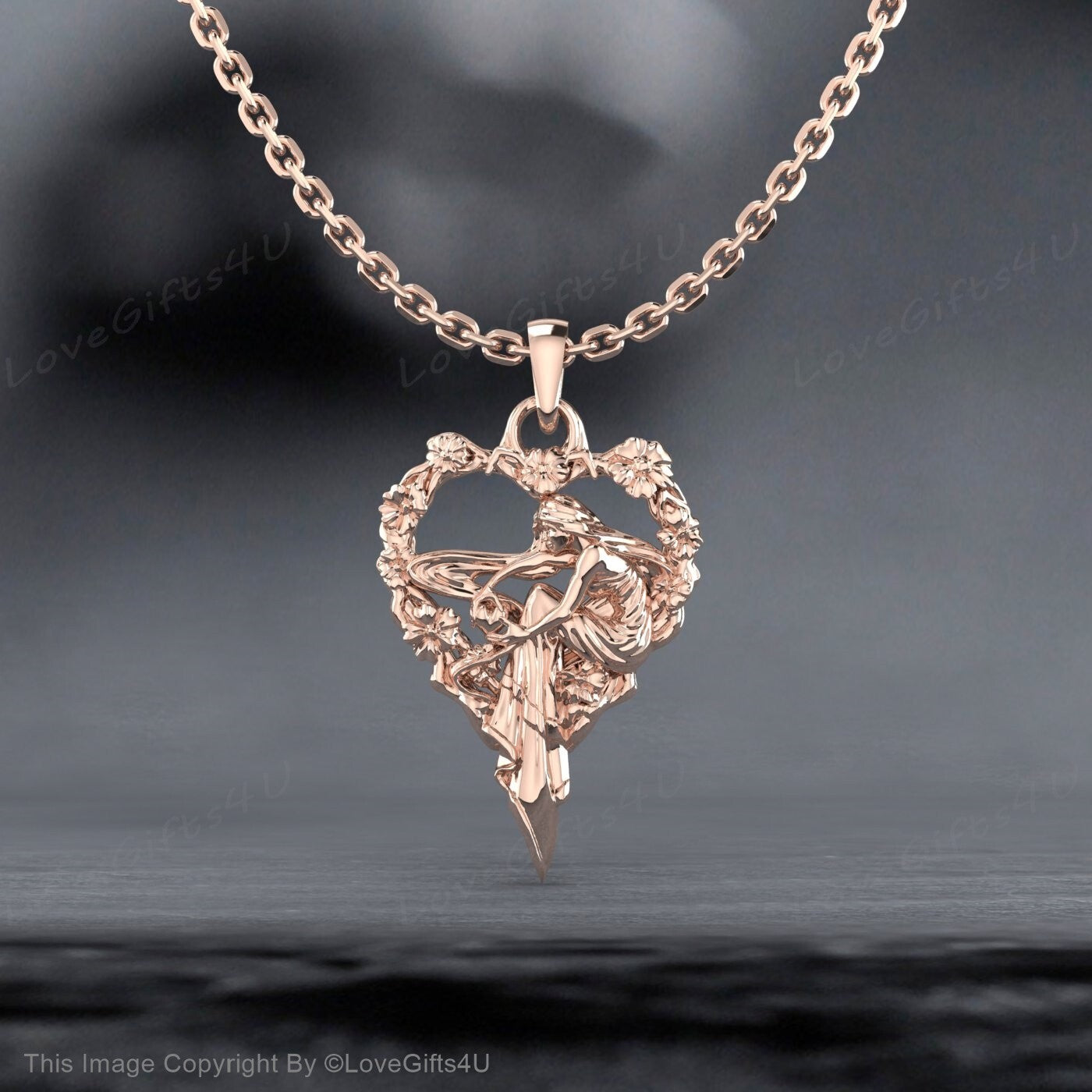 925 Silver Freya necklace Freyja goddess Fertility Goddess of love pendant