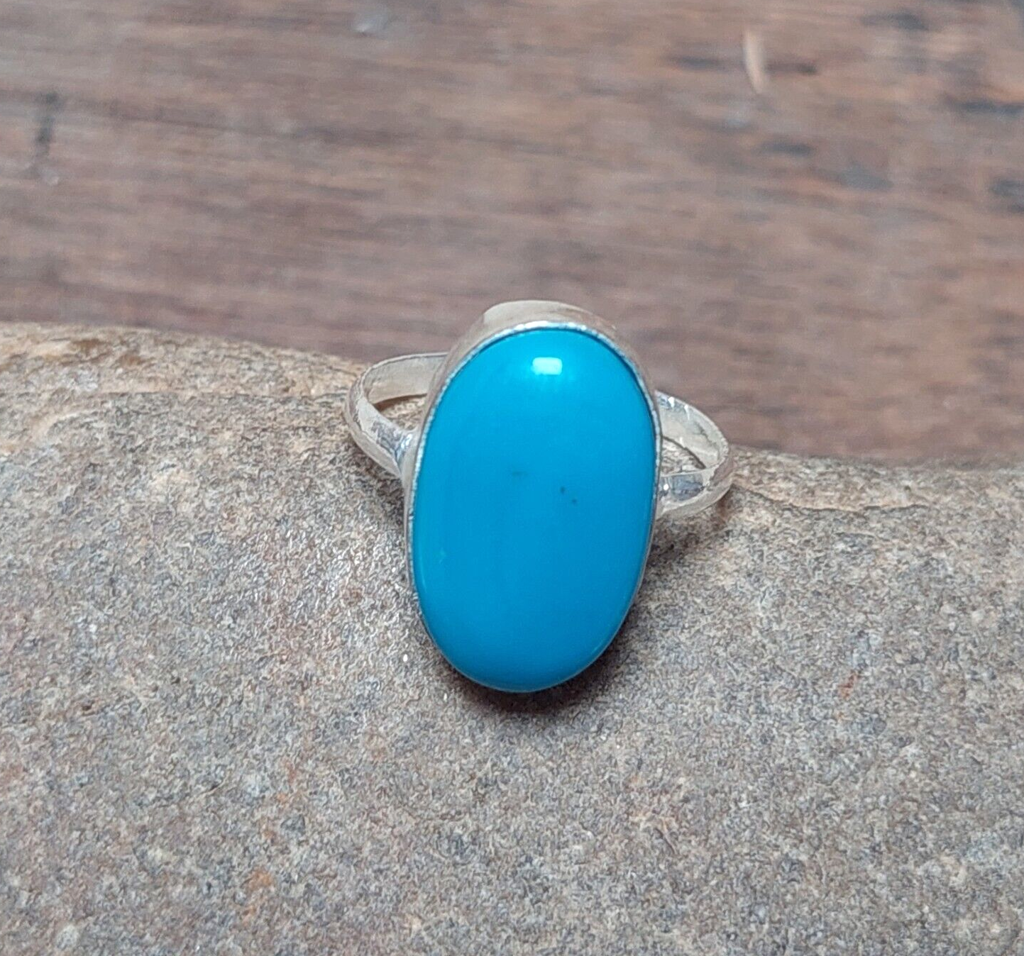 Arizona Turquoise Ring,925 Sterling Silver Ring,Statement Ring,Oval Stone Ring