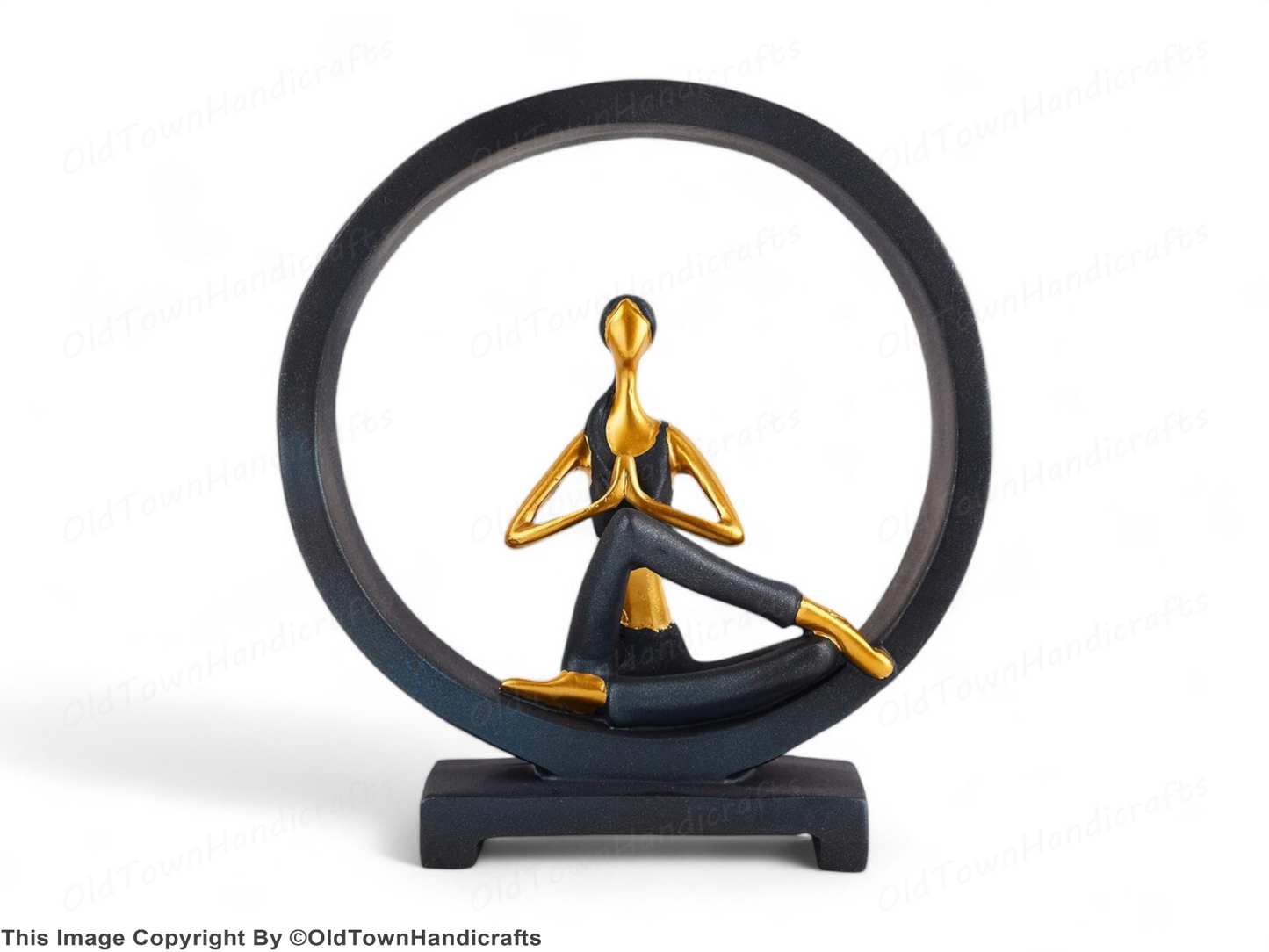 Resin Yoga Lady Showpiece for Home & Office Decor Elegant Tabletop Ornament