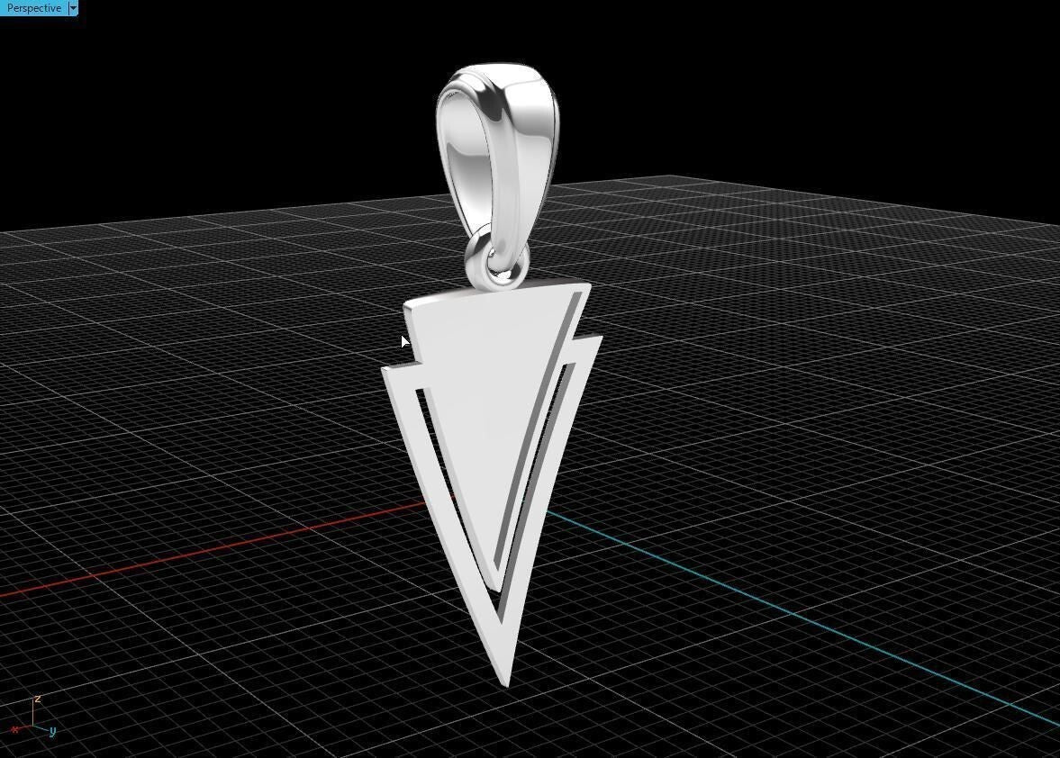 Silver Triangle Pendant Jewelry Classic Triangle Necklace Luxury Designer Charm