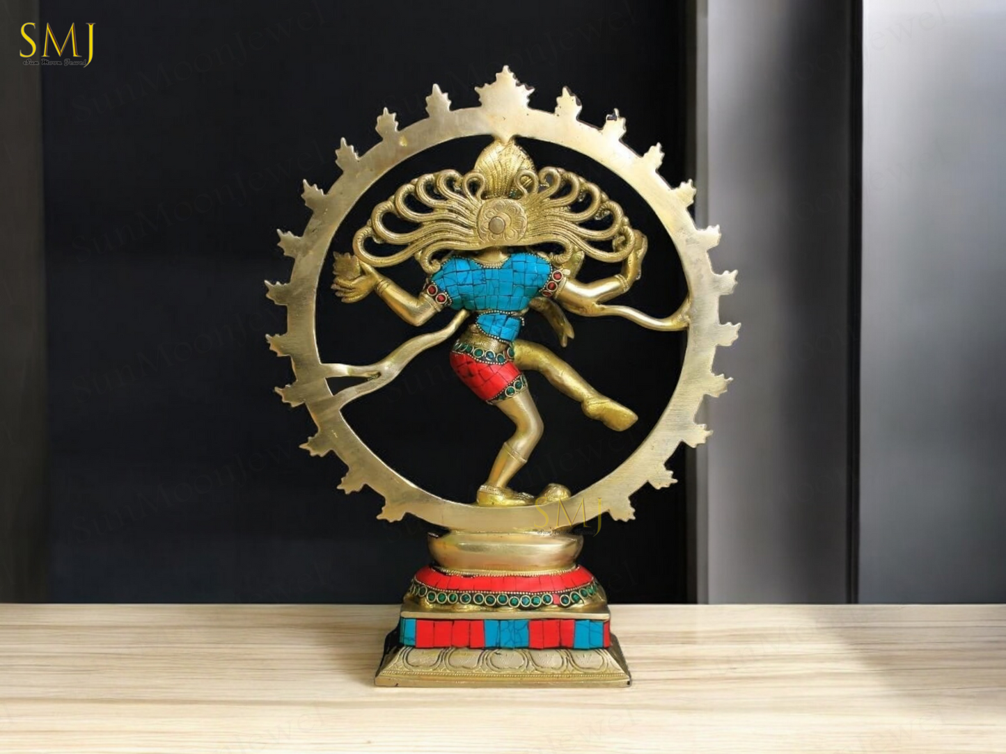 Brass Nataraja Statue Nataraj Dancing Shiva Idol Divine Brass Showpiece Gift
