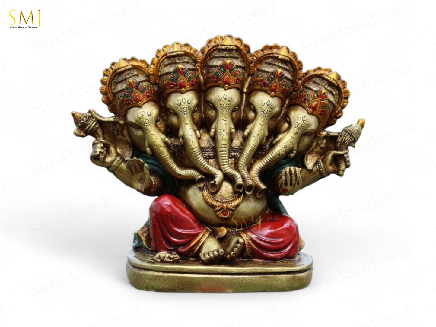 Panchmukhi Ganesha Statue Ganesha Five Faced Hindu Decor Elephant God Home Decor