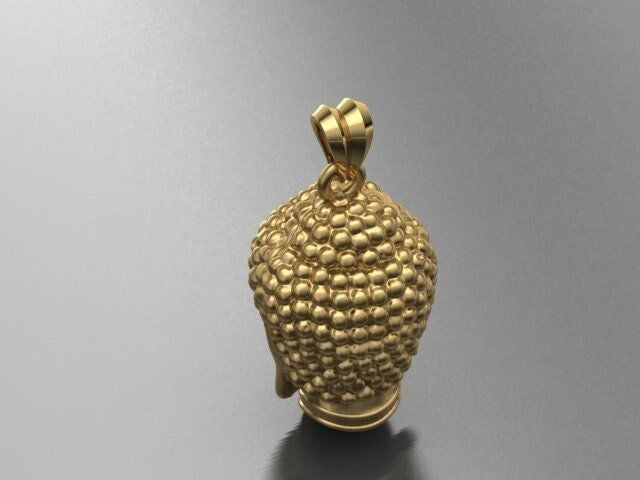 Buddha Head Brass Pendant Lucky Buddha Charm Religious Necklace For Men Family
