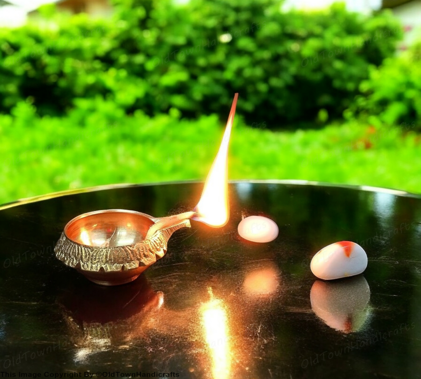 Handcrafted Diya Solid Brass Divi Lamp Elegant Indian Art for Home Office Decor