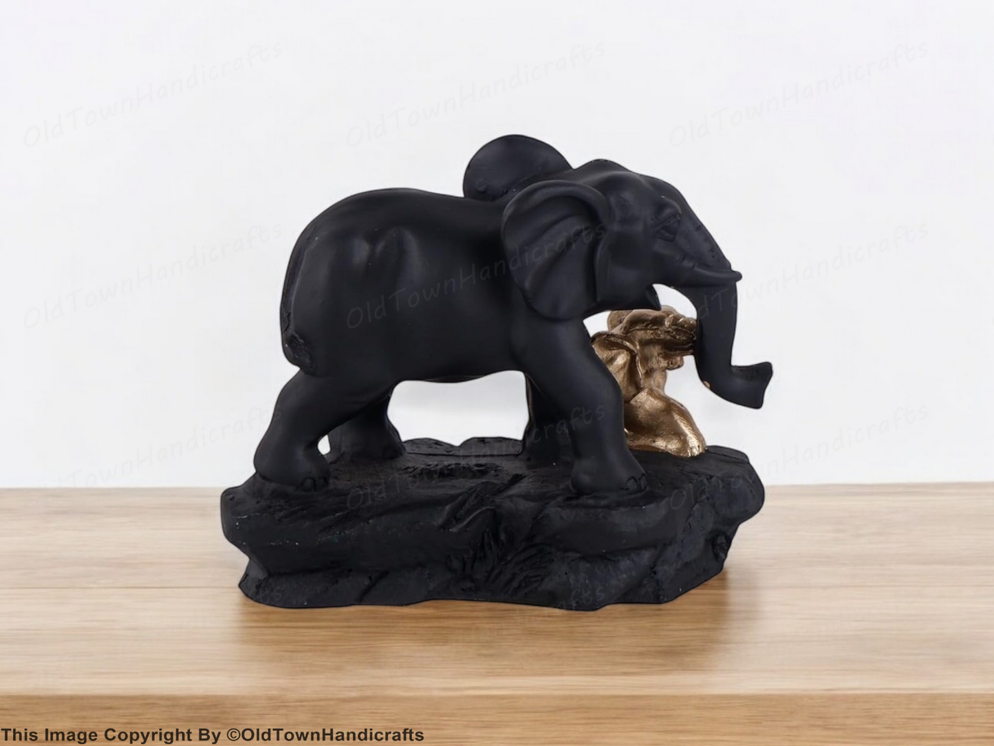 Elephant and Precious Calf Showpiece Guardian of Generations Elephant Home Decor