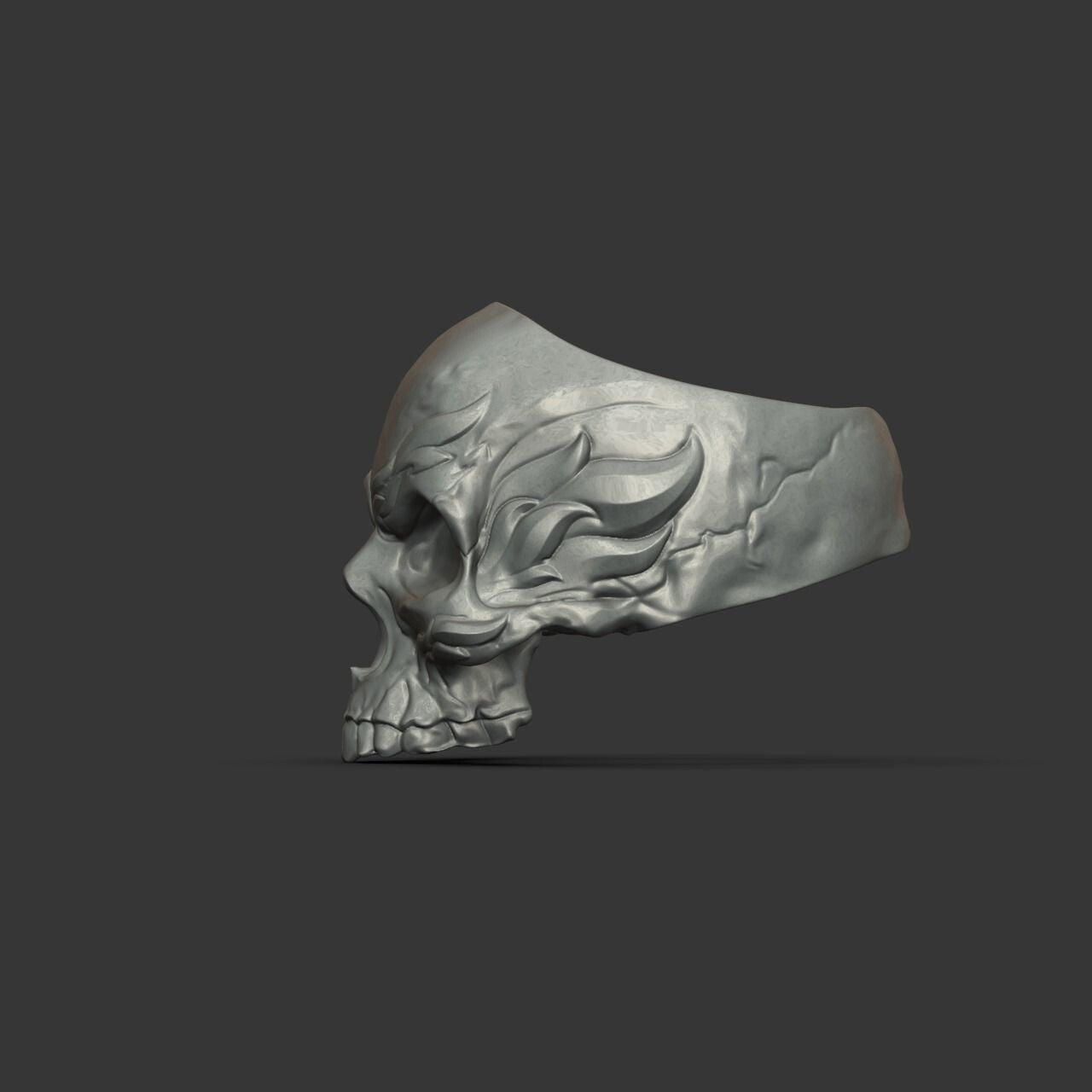 925 Silver Skull Ring Handmade Bold Dark Aesthetic Gift For Men Women US5~15