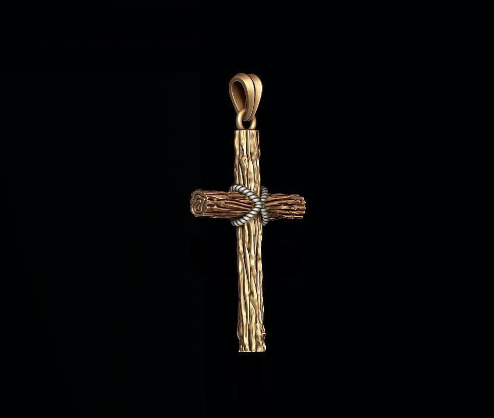 Classic Cross Pendant Brass Religious Jewelry Gift for Men Women Cross Necklace