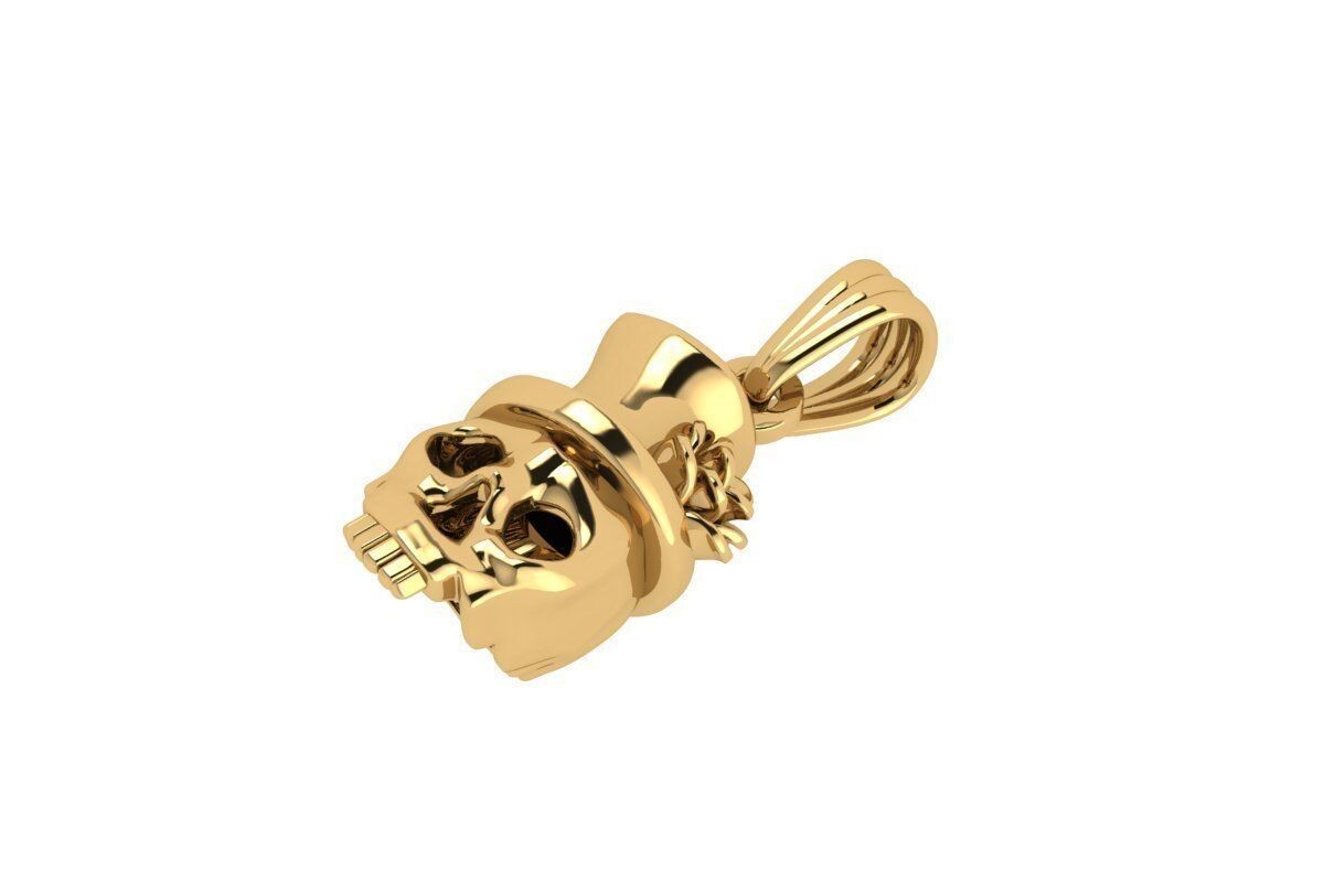 Baby Skull Pendant Gothic Biker Rock Punk Brass Skull Necklace Women Men Jewelry