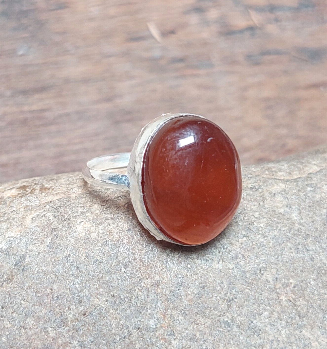 Delicate Womens Red Carnelian Gemstone 925 Sterling Silver Rings, Everyday Rings