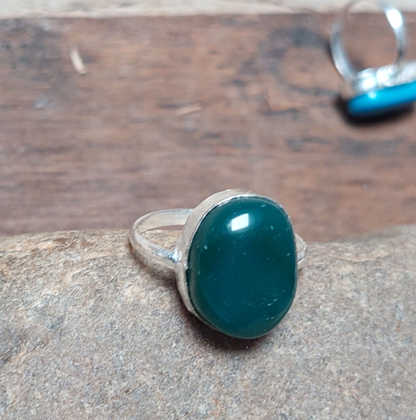 Green Onyx Gemstone 925 Sterling Silver Handmade Ring,Statement Ring,Unisex Ring