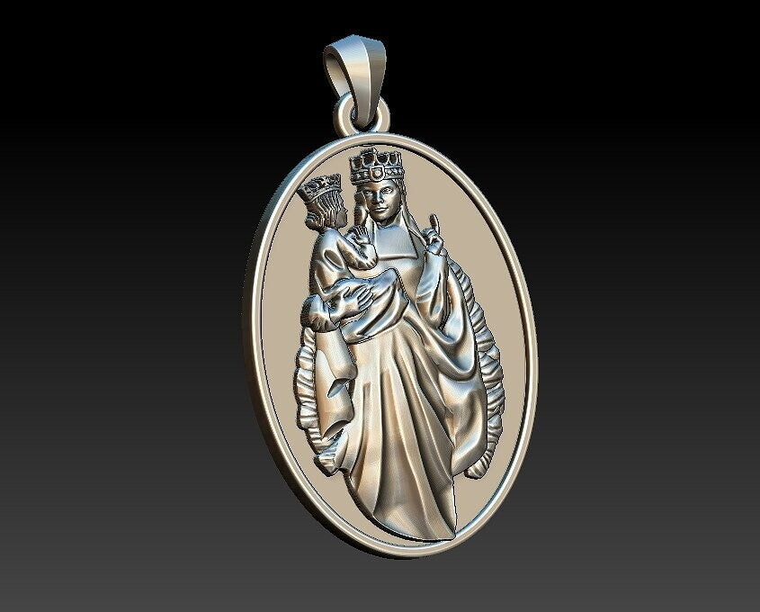 Saint Ann Medal Pendant Necklace Silver Catholic Prayer Gift US5~15 Religious