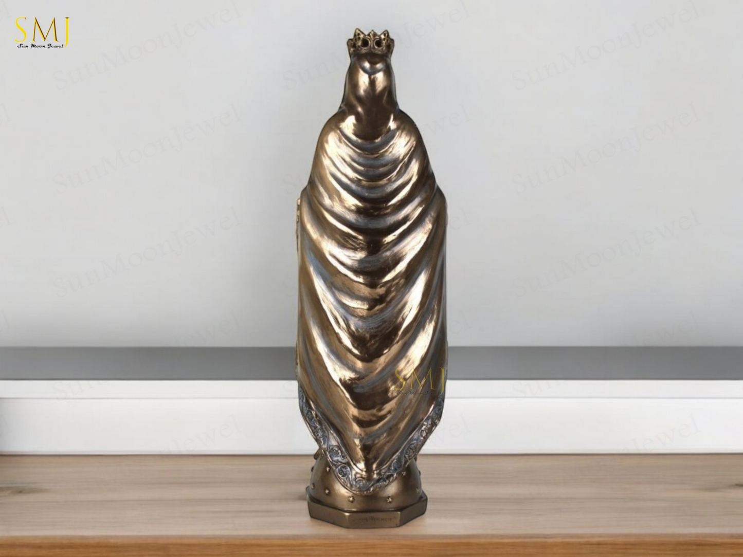 Saint Mary Statue with Church Handmade Virgin Mary Saint Home Decor Saint Mary