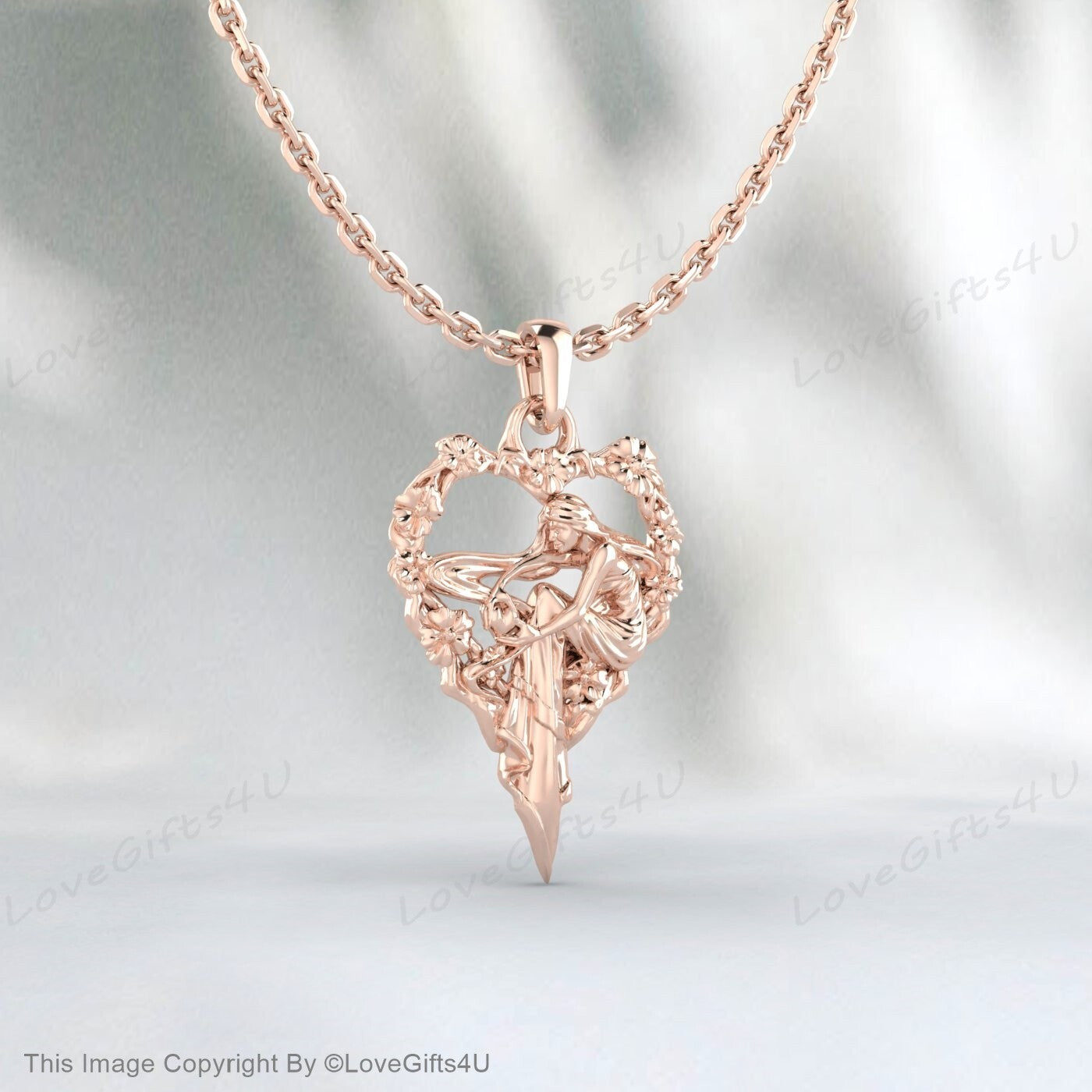 925 Silver Freya necklace Freyja goddess Fertility Goddess of love pendant