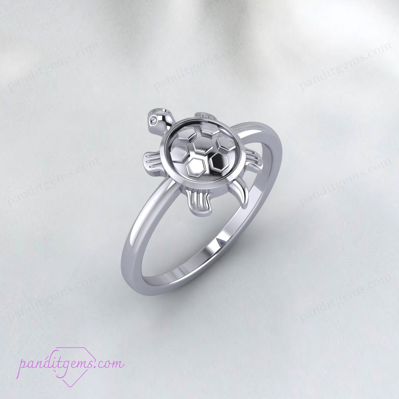 925K silver ring featuring a turtle, handcrafted for men and women who appreciate minimalist and meaningful jewelry.