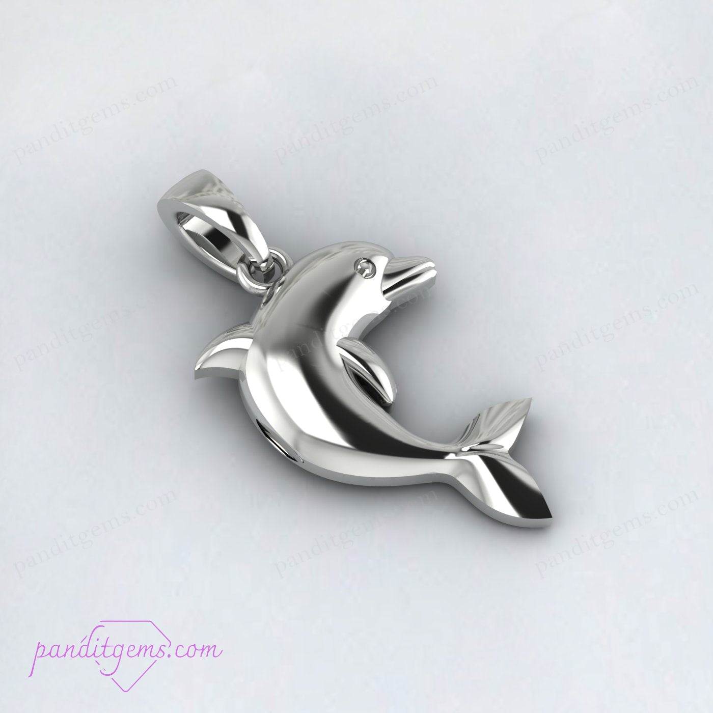 "Dolphin necklace for sea lovers, crafted in sterling silver or 14K gold."