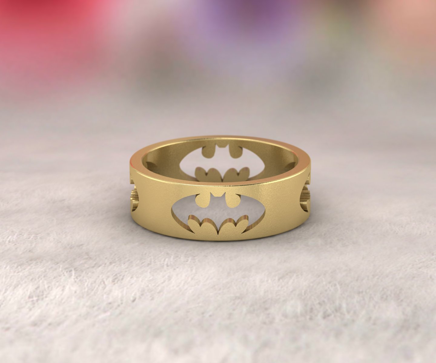 Gothic bat design silver ring with intricate details, a perfect wedding band for couples.