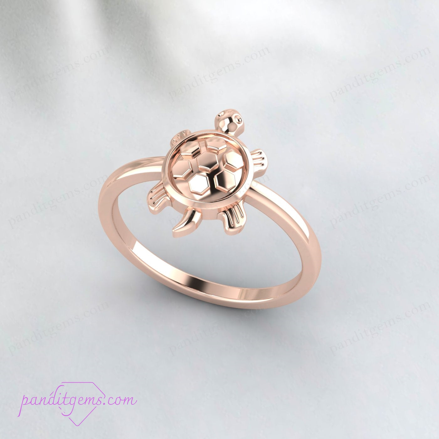 Minimalist silver turtle ring for men and women, handcrafted for a unique and meaningful jewelry piece.