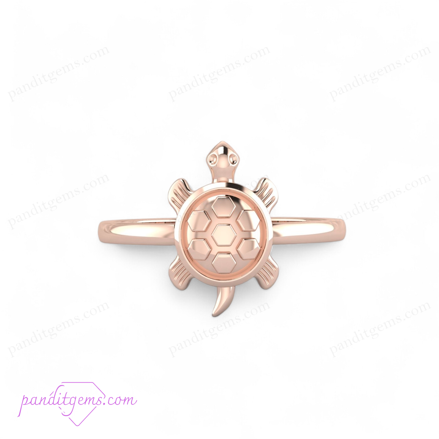 Sterling silver ring featuring a detailed turtle design, symbolizing luck and longevity. Handcrafted with a minimalist style.
