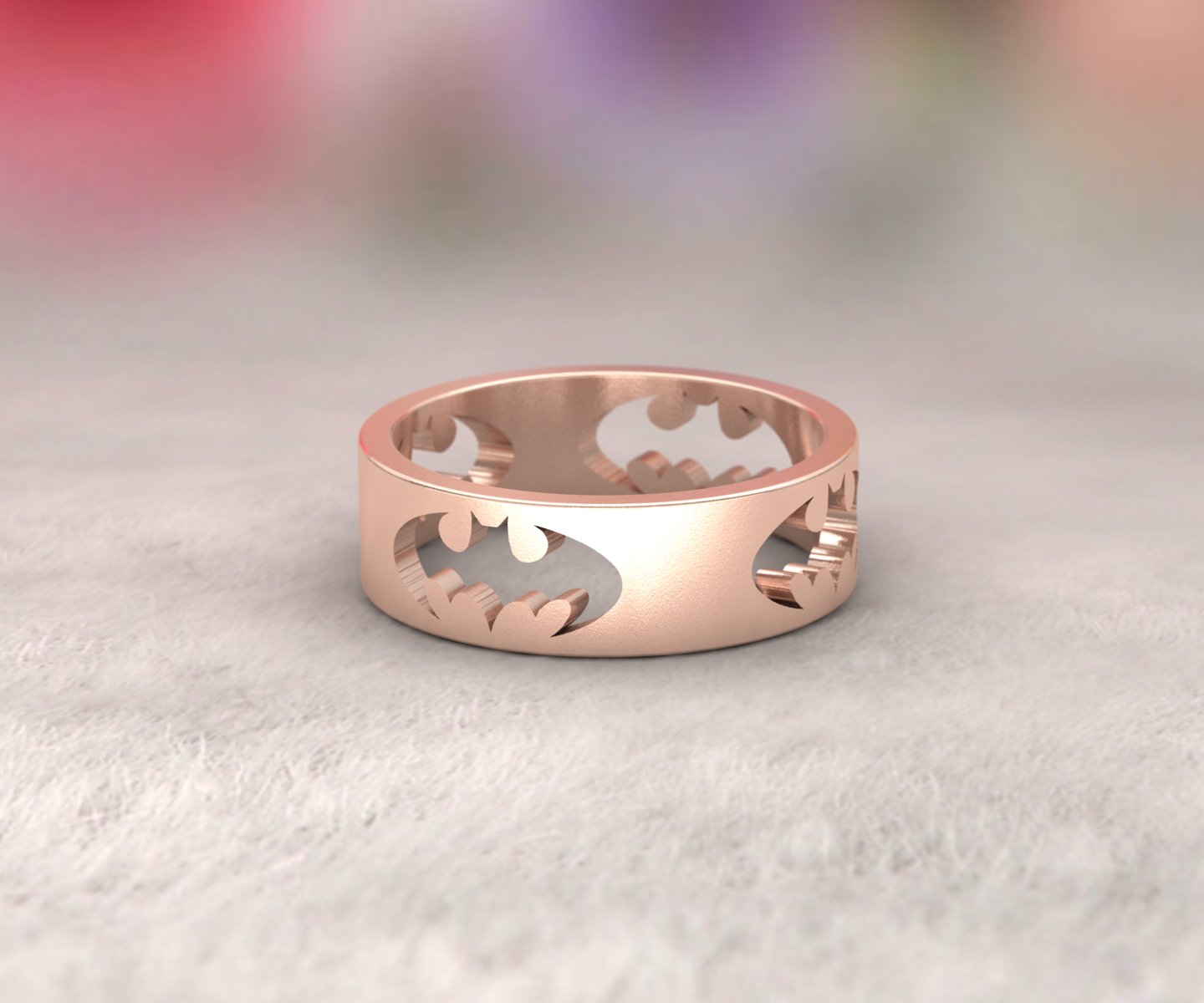 Vintage bat design signet ring in 925 sterling silver, customizable with engravings.