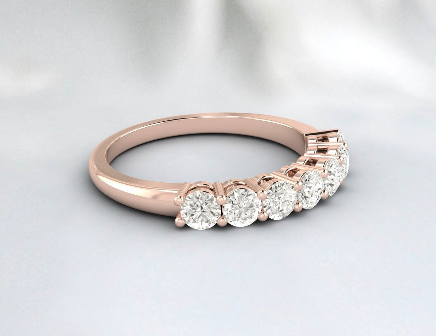 Round Moissanite Wedding Ring Bridal Ring Anniversary Promise Ring