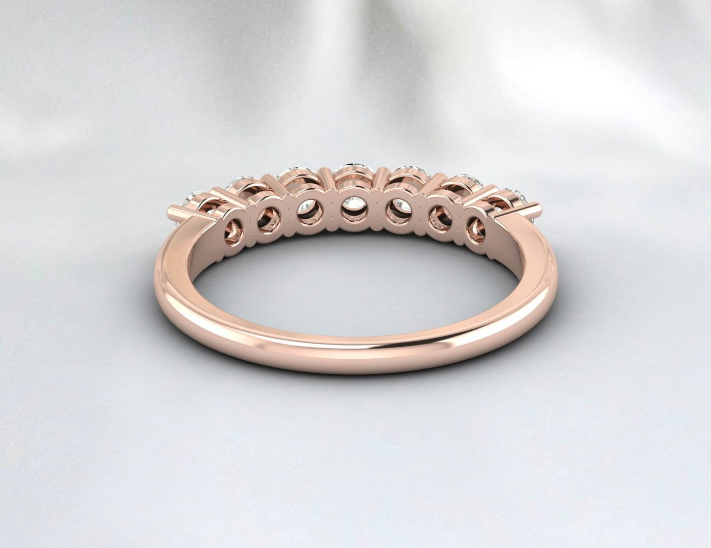 Round Moissanite Wedding Ring Bridal Ring Anniversary Promise Ring