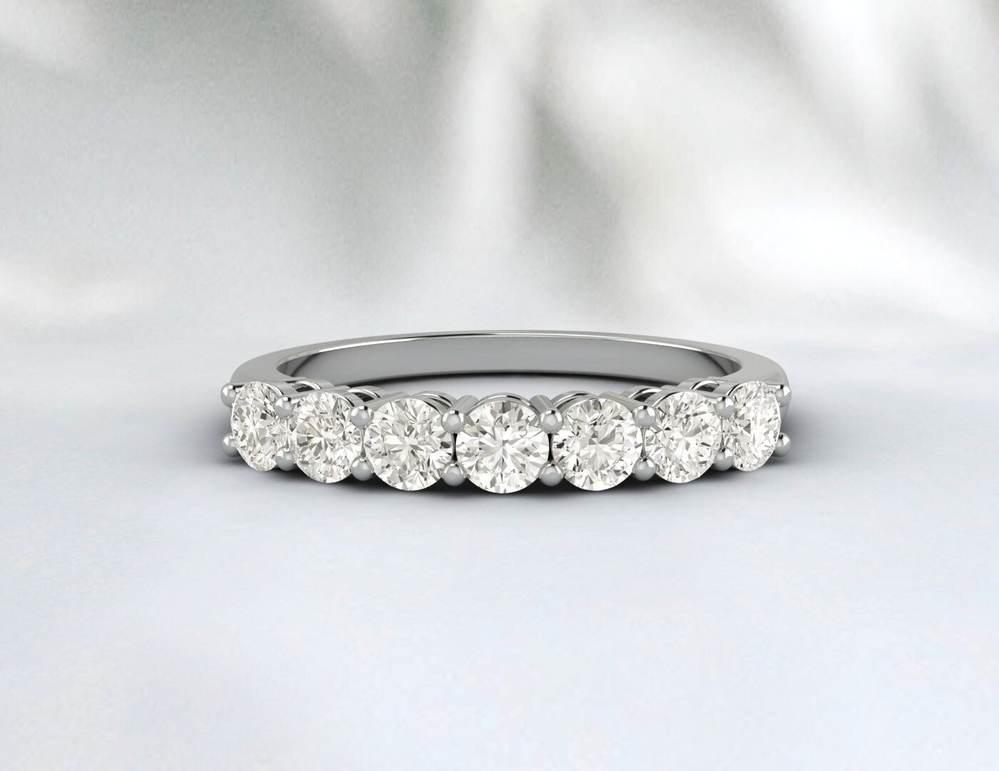 Round Moissanite Wedding Ring Bridal Ring Anniversary Promise Ring