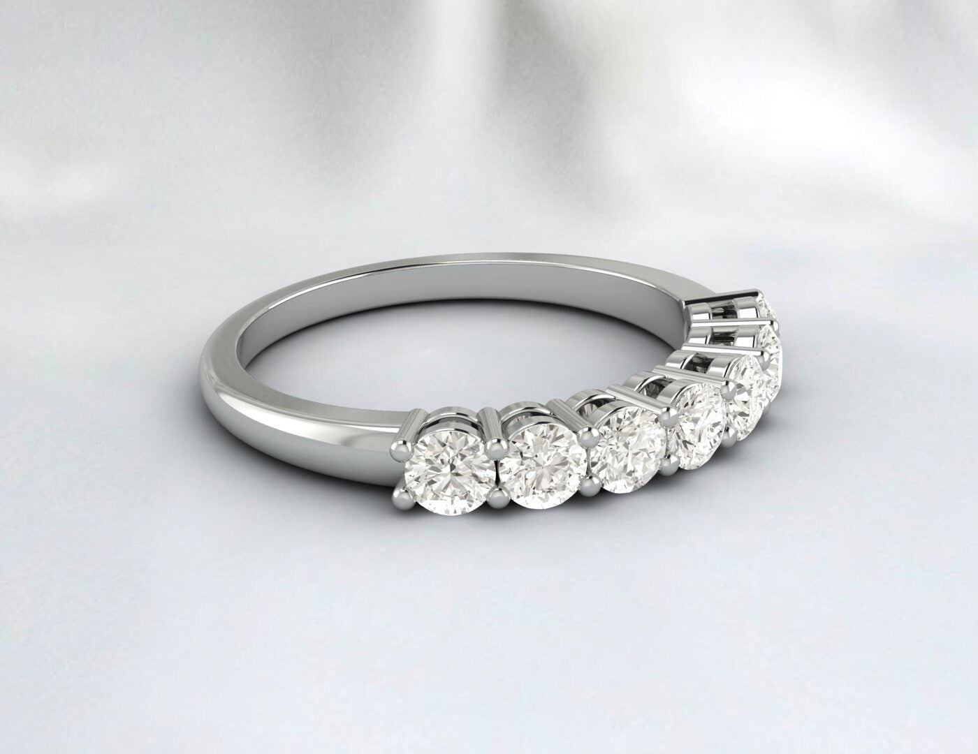 Round Moissanite Wedding Ring Bridal Ring Anniversary Promise Ring