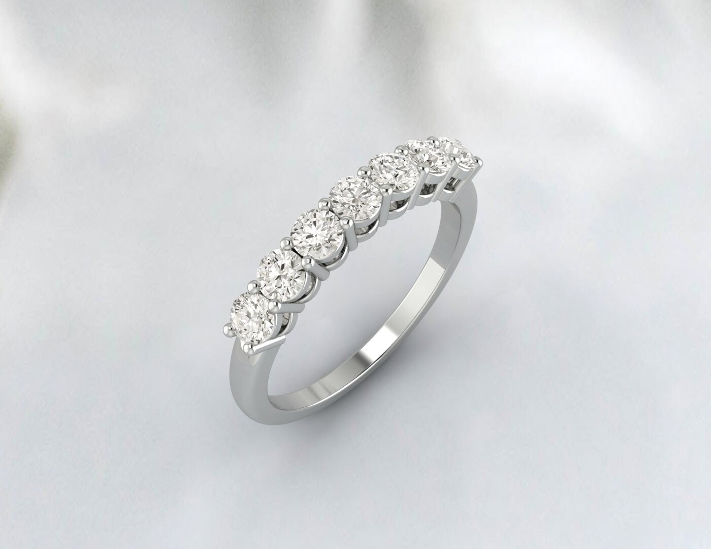 Round Moissanite Wedding Ring Bridal Ring Anniversary Promise Ring