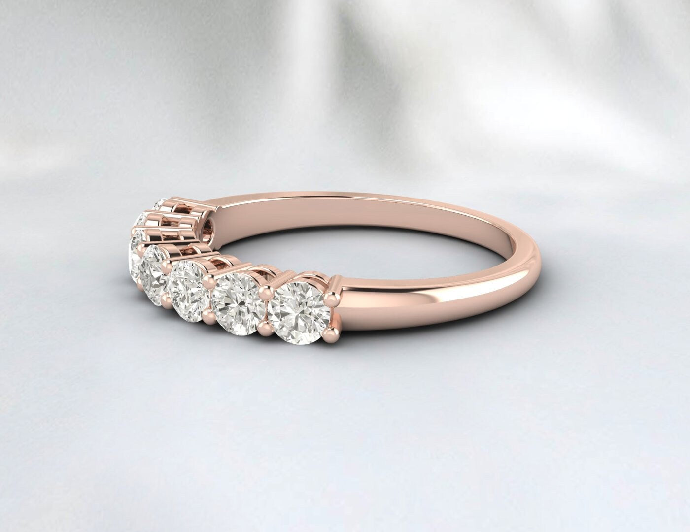 Round Moissanite Wedding Ring Bridal Ring Anniversary Promise Ring