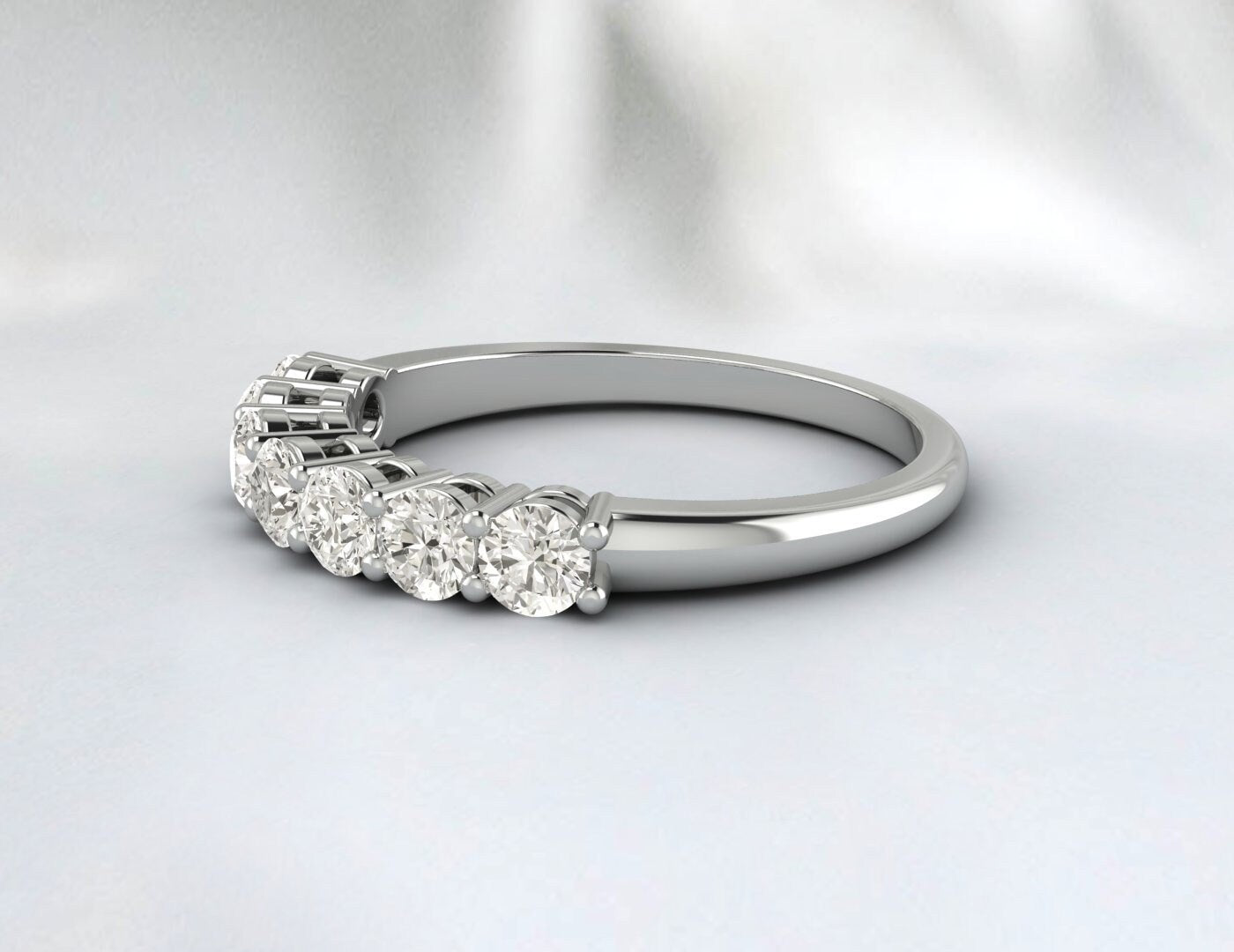 Round Moissanite Wedding Ring Bridal Ring Anniversary Promise Ring