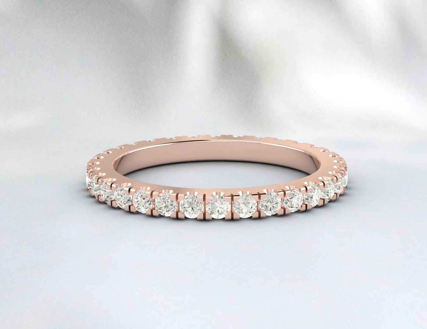 Moissanite Full Eternity Wedding Band Anniversary Band Matching Band
