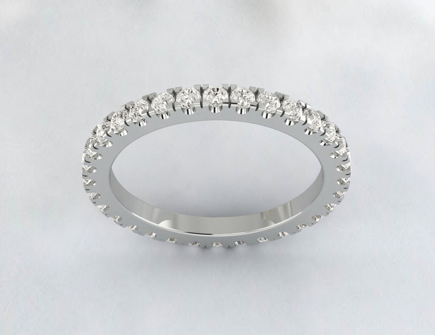 Moissanite Full Eternity Wedding Band Anniversary Band Matching Band