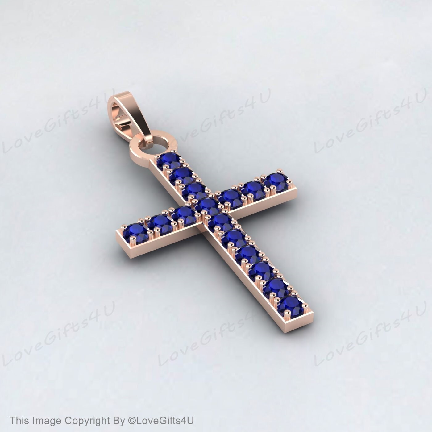 Vintage Saphir Kreuz Anhänger 925 Sterling Silber Kreuz Halskette Saphir Kreuz Anhänger Religiöser Anhänger Urlaub Verkauf Antikes Kruzifix