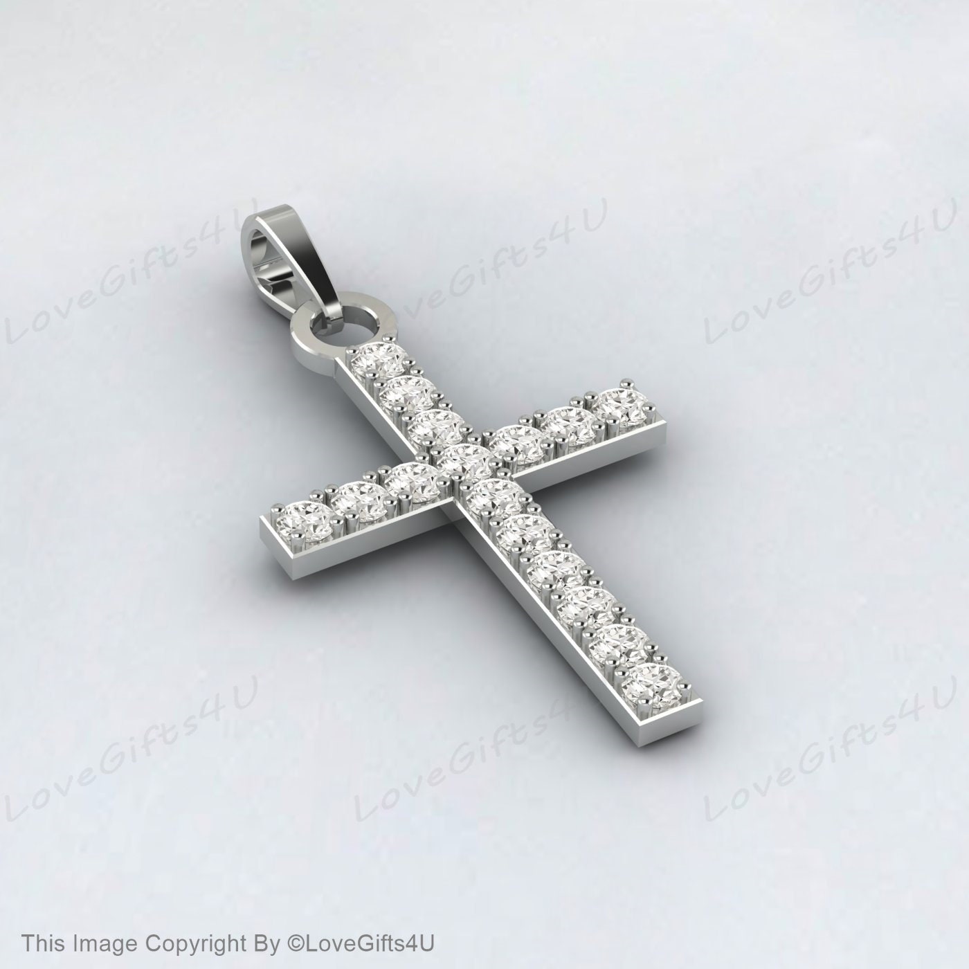 Cross Necklace, Diamond Cross Necklace, Cross pendant, 14k Gold Diamond Cross, Dainty Diamond Cross, Baptism Gift, Communion, Christmas Gift