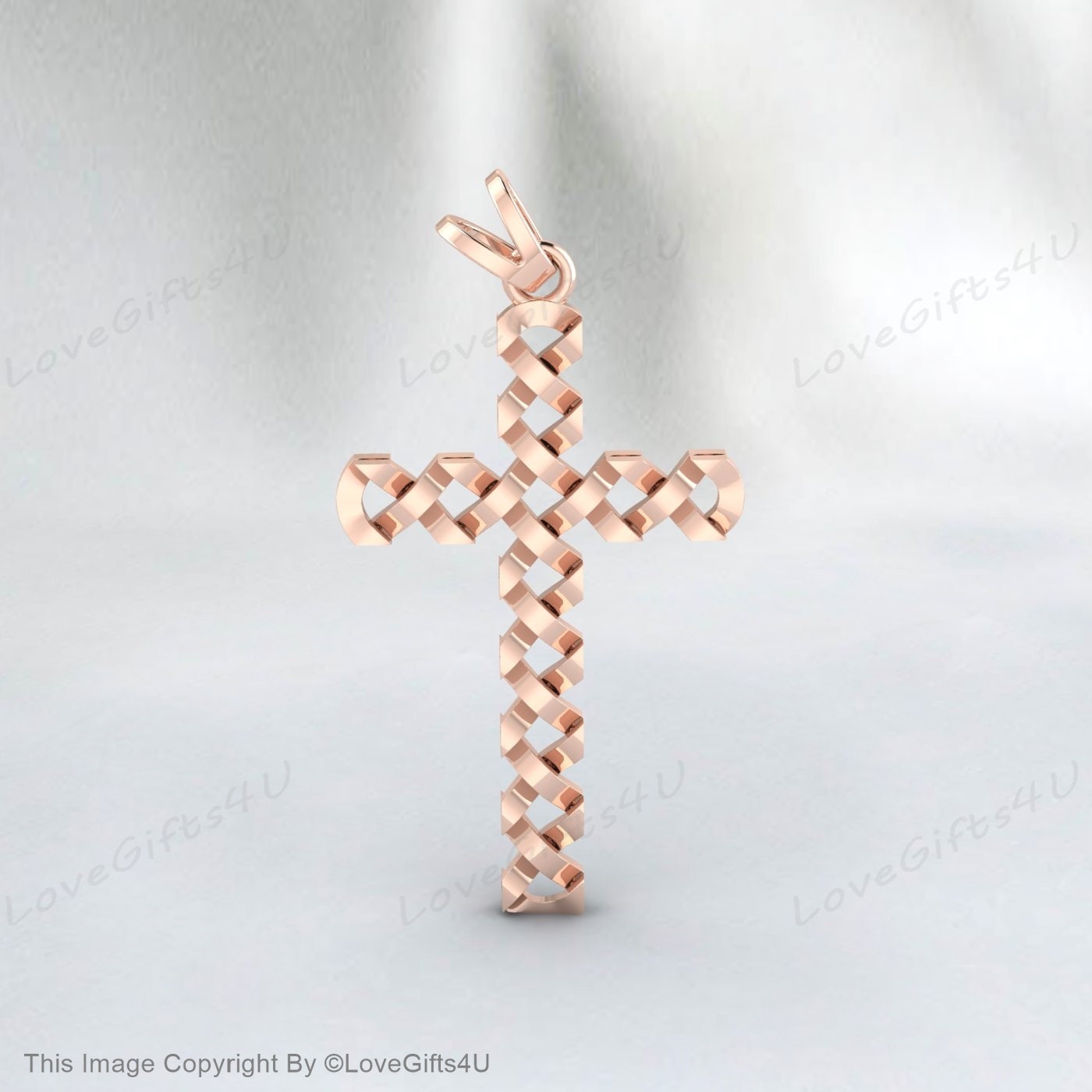 Kreuz Sterling Silber 925 Kruzifix Jesus Christus Anhänger Religiöse Halskette Charm Unisex Taufe Geschenk