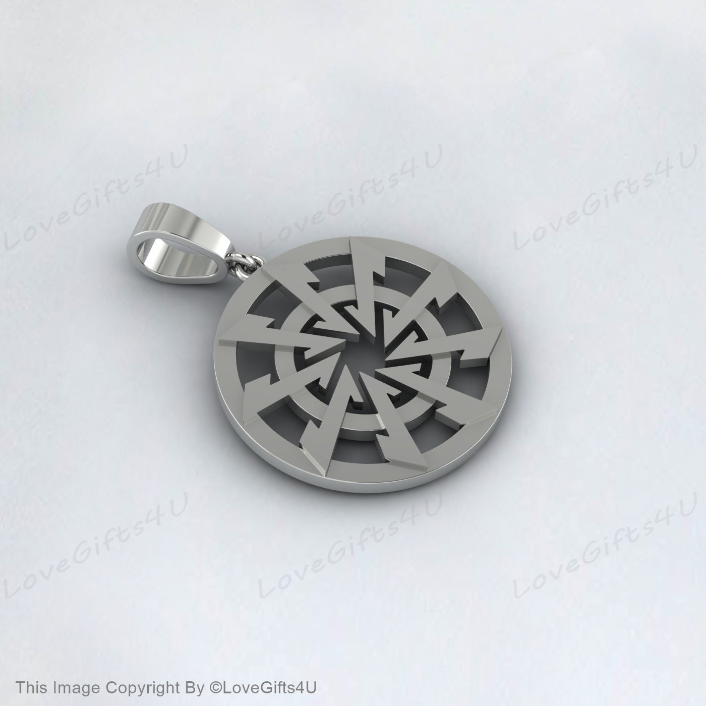 Handgemachte Halskette mit Anhänger aus Edelstahl für Wikinger, heidnisches Sonnenrad-Symbol, Odin, Medaillon, Wicca, schwarze Sonne, uraltes Symbol, bedruckter Ton