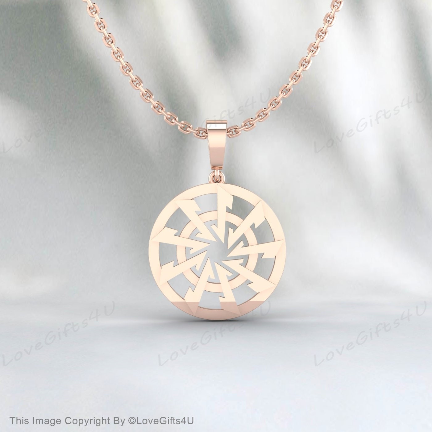 Handgemachte Halskette mit Anhänger aus Edelstahl für Wikinger, heidnisches Sonnenrad-Symbol, Odin, Medaillon, Wicca, schwarze Sonne, uraltes Symbol, bedruckter Ton