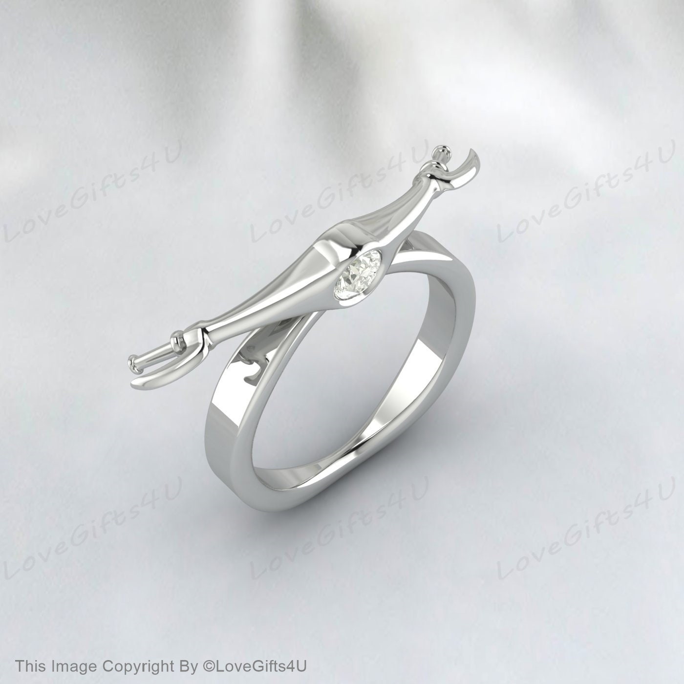 Paul Michael Design Scooter Ring Diamond Silver Bike Head Jewellery