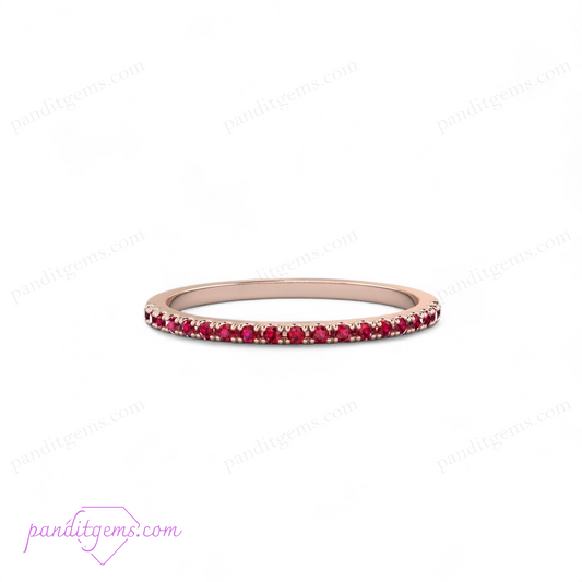 The Timeless Elegance of Ruby Wedding Bands | Pandit Gems