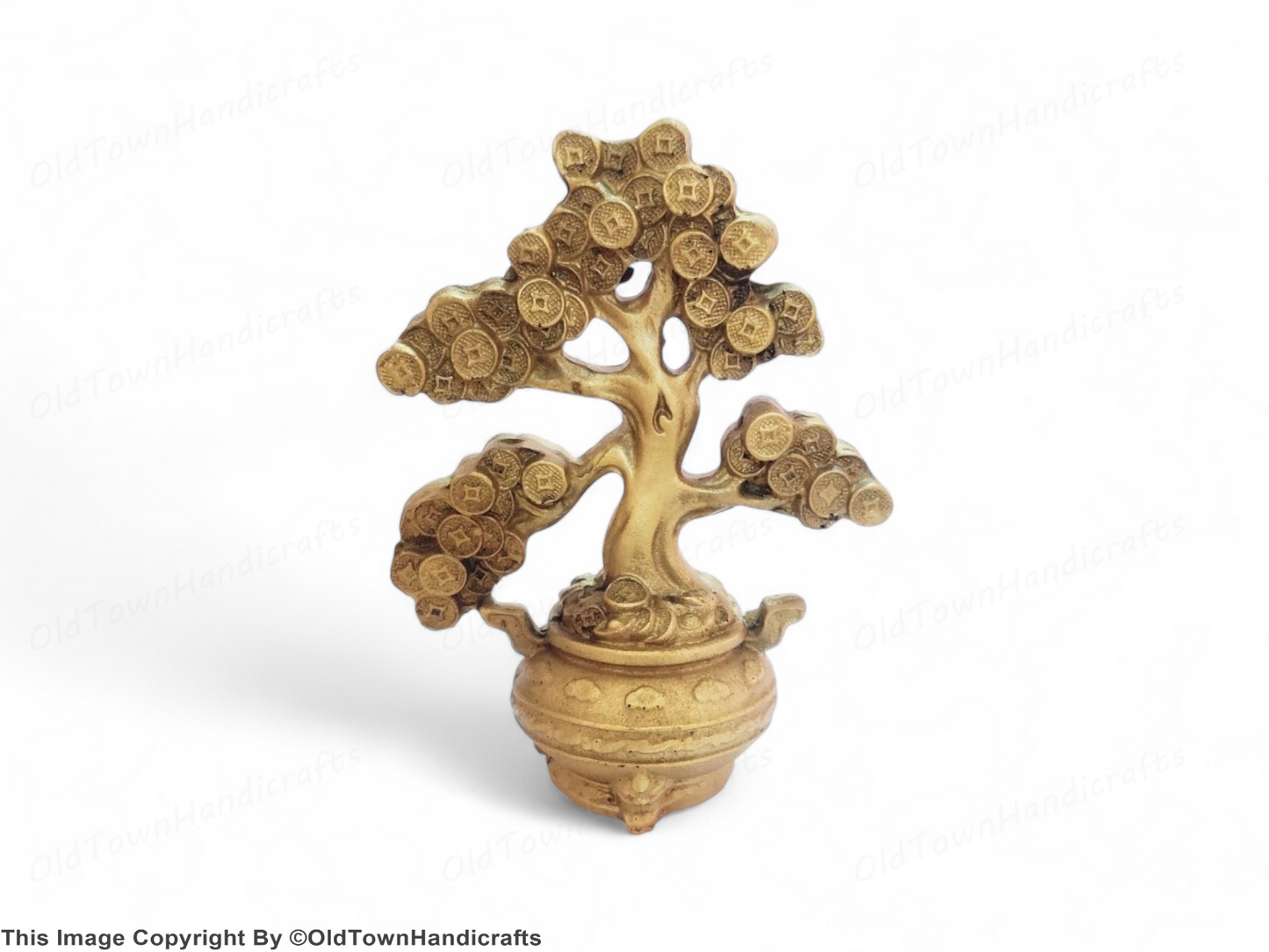 Vastu Feng Shui Lucky Money Coin Tree for Wealth Success Good Luck Home Office