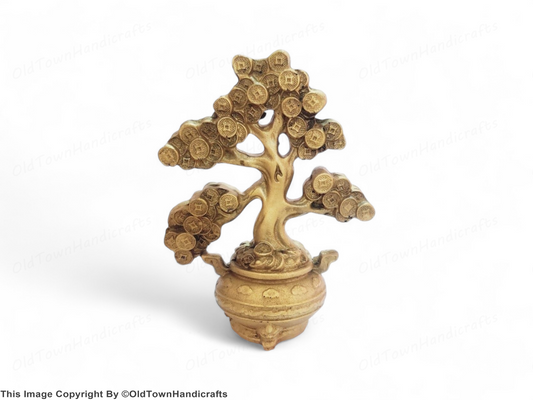 Vastu Feng Shui Lucky Money Coin Tree for Wealth Success Good Luck Home Office