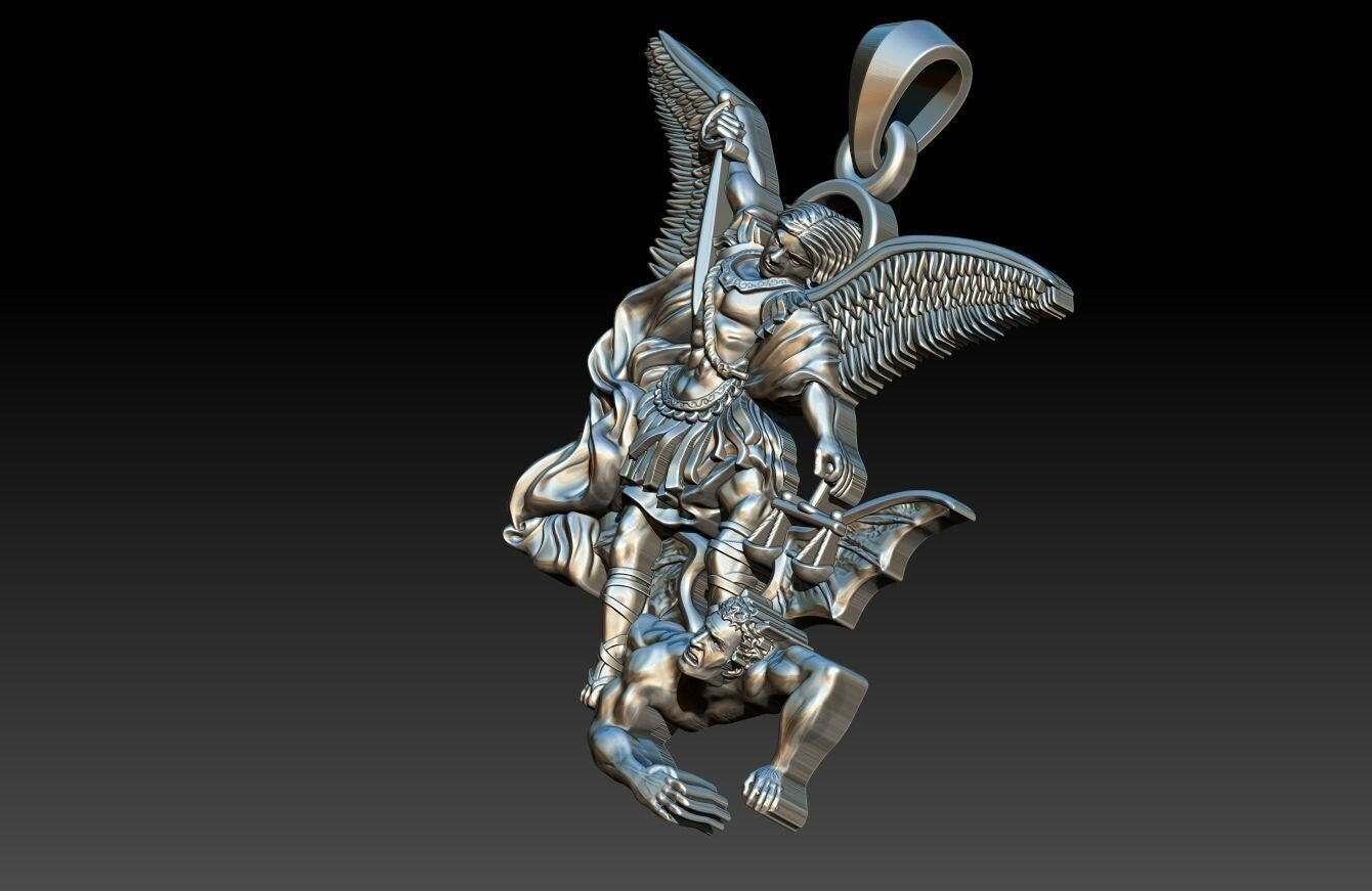 St Michael Archangel Pendant 925 Sterling Silver Necklace Gift Women