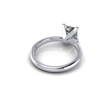 Princess Cut Moissanite Solitaire Engagement Wedding Ring 925 Silver US5~ 15