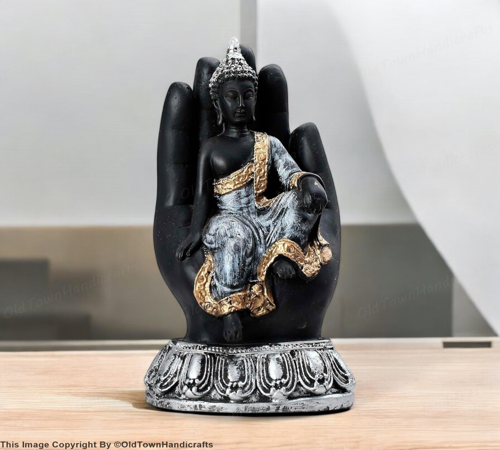 Handmade Resin Sitting Buddha Idol Unique Home Decor Diwali Gifts for Family
