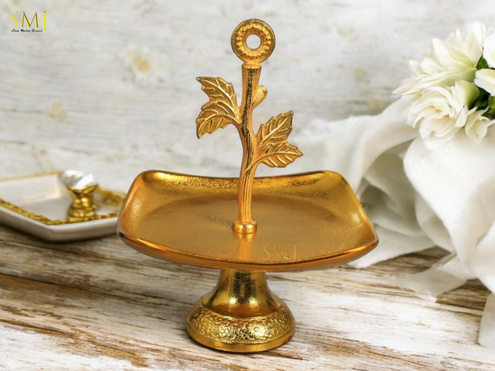 Golden Plated Aluminium Serving Tray Brass Gold Platter Serving Tray Decor Home