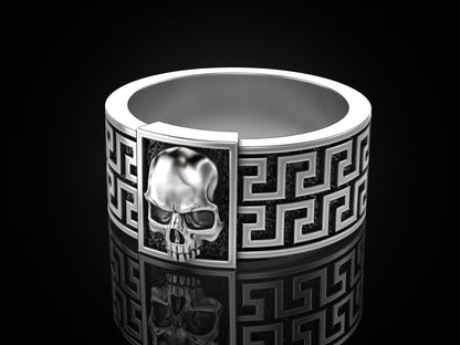 925 Sterling Silver Gothic Skull Ring Men's Biker Punk Heavy Gothic Ring US7~15