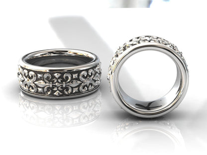 925 Sterling Silver Band Ring US5~15 Handmade Vintage Statement Gift Unisex