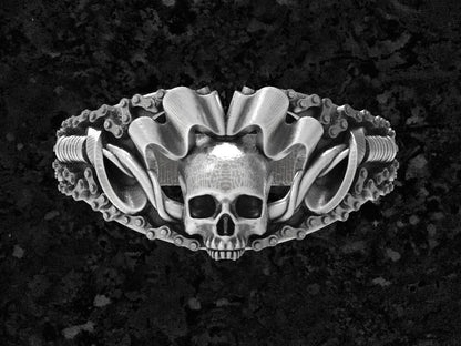 Motorcycle Club Skull Gothic Punisher Biker Ring US7-15 Harley Men Rider Ring