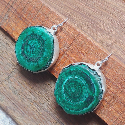 925 Sterling Silver Green Solar Quartz Handmade Earrings Solar Gemstone Earrings