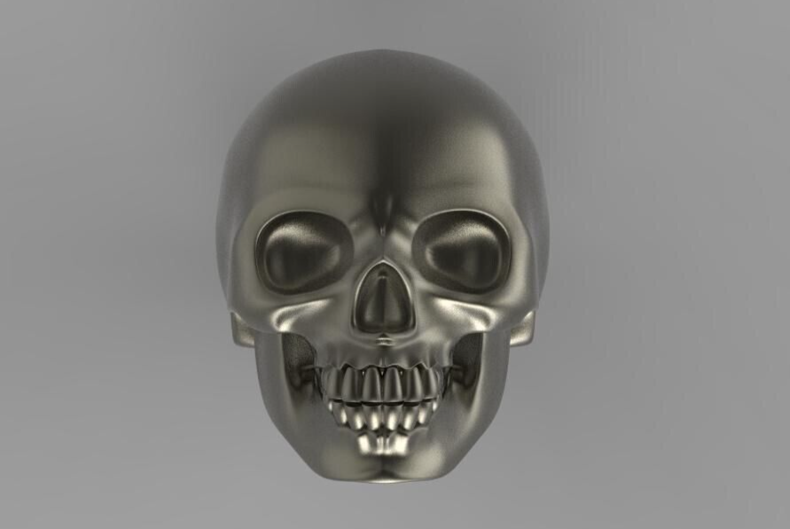 KEITH RICHARDS Heavy Gothic Skull Biker 925 Silver Men’s Ring High Polish US5~15